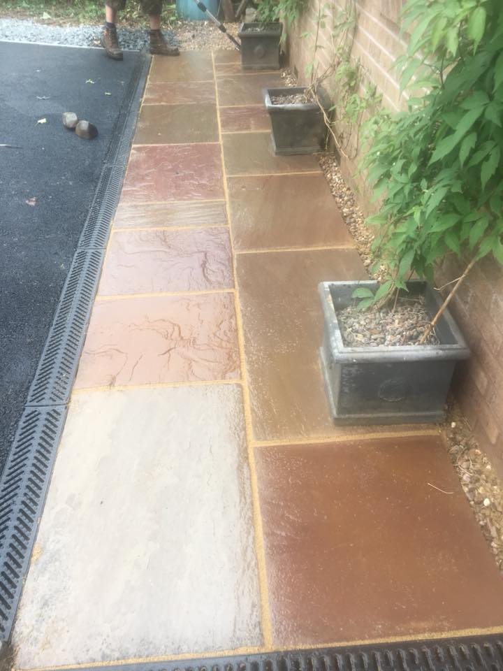 Indian Sandstone Exterior Property Cleaning 5