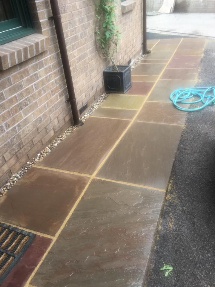 Indian Sandstone Exterior Property Cleaning 2
