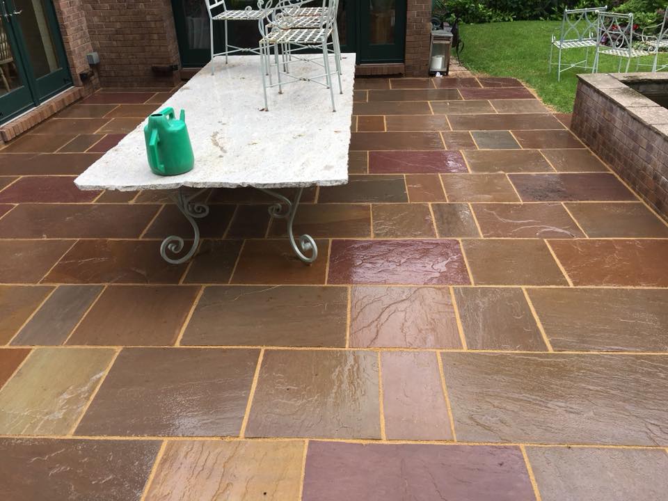 Indian Sandstone Exterior Property Cleaning