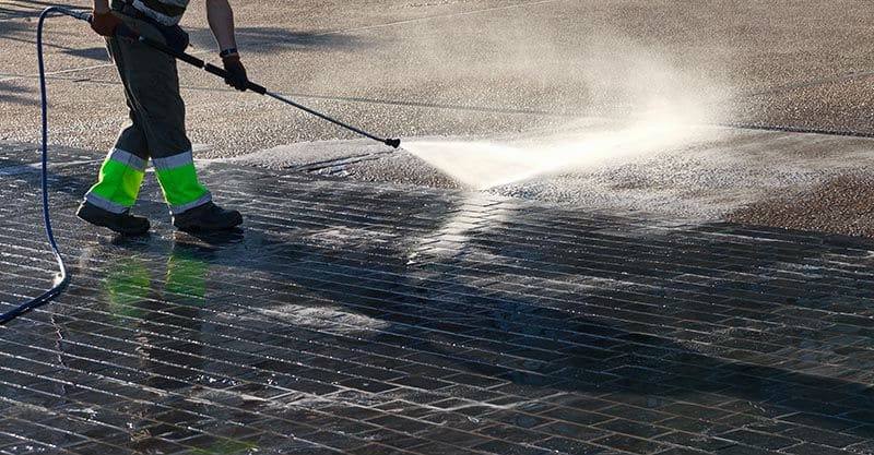 Garage Forecourt Cleaning by H2O Cleaning Services